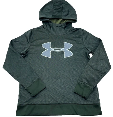Under Armor Sudadera con Capucha Mujer Pequeña Verde Sudadera Suéter Calce Suelto Equipo Frío Oscuro Foto 1 de 4