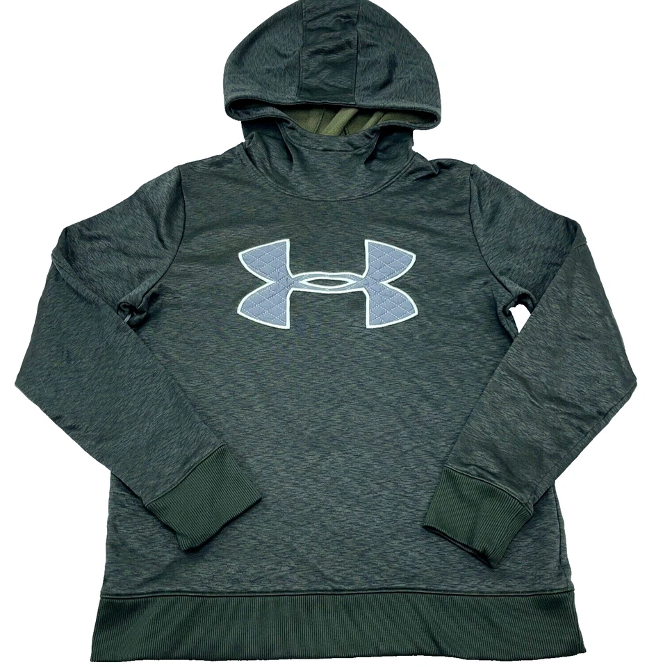 Under Armor Sudadera con Capucha Mujer Pequeña Verde Sudadera Suéter Calce Suelto Equipo Frío Oscuro Foto 1 de 4