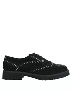 Scarpe da donna scarpa Braccialini stringata lacci nero borchie francesina tacco - Foto 1 di 4