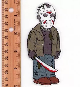 Parche bordado de terror Friday the 13th Jason Voorhees 5" (hierro/costura) - nuevo - Imagen 1 de 1