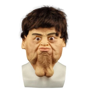 Face Mask Adult Penis Double Chins Funny Horror Scary Halloween Masquerade Mask - Picture 1 of 12