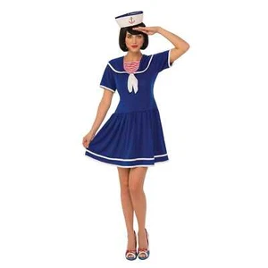 Sailor Lady Adult Large Costume Womens Ship Captain Nautical Dress Up Party - Picture 1 of 3