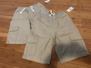2 X Toughskins Boys Cargo Short Pants Beige Size L (7) - Picture 1 of 4