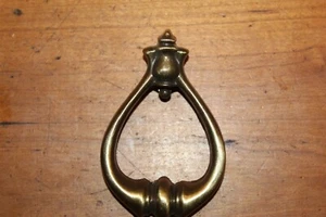 NOS Vintage Ajax Scovill Brass Drawer Dresser Door Pull Handle J-38 - Picture 1 of 7