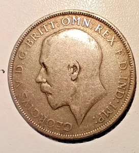 πͺ UNITED KINGDOM - 1920 SILVER - CIRCULATED - ONE FLORIN - GOOD CONDITION - Picture 1 of 2