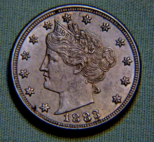 1883 Liberty Head Nickel, V Nickel - Choice AU Details - Lot 177 - Picture 1 of 2