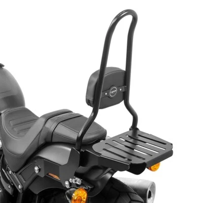 Sissy Bar CSXL mit Gepäckträger für Harley-Davidson Softail Fat Bob 18-20 schw. - Bild 1 von 4