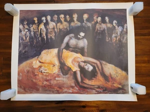 Bill Koeb Numbered Print 1996 Bad Bird Dead Woman 30 x 24 - Picture 1 of 9