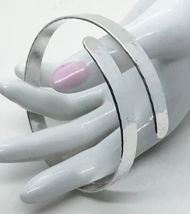 Signierter Hadaya Sterlingsilber handgehämmert Wickel Armreif Armband - Bild 1 von 4