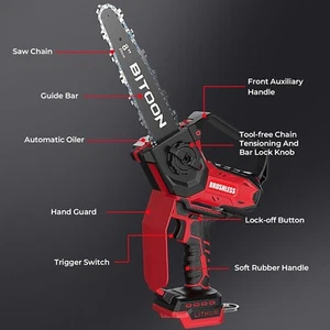 8-Inch Mini Chainsaw with 3.0Ah Battery and Charger Pruning Chain Saw Wood Cut - Picture 1 of 8