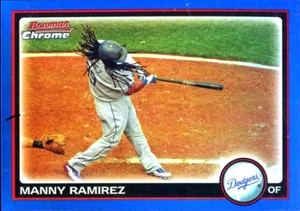 2010 Bowman Chrome - Manny Ramirez - Blue Refractor /150 Dodgers Color Match - Bild 1 von 2