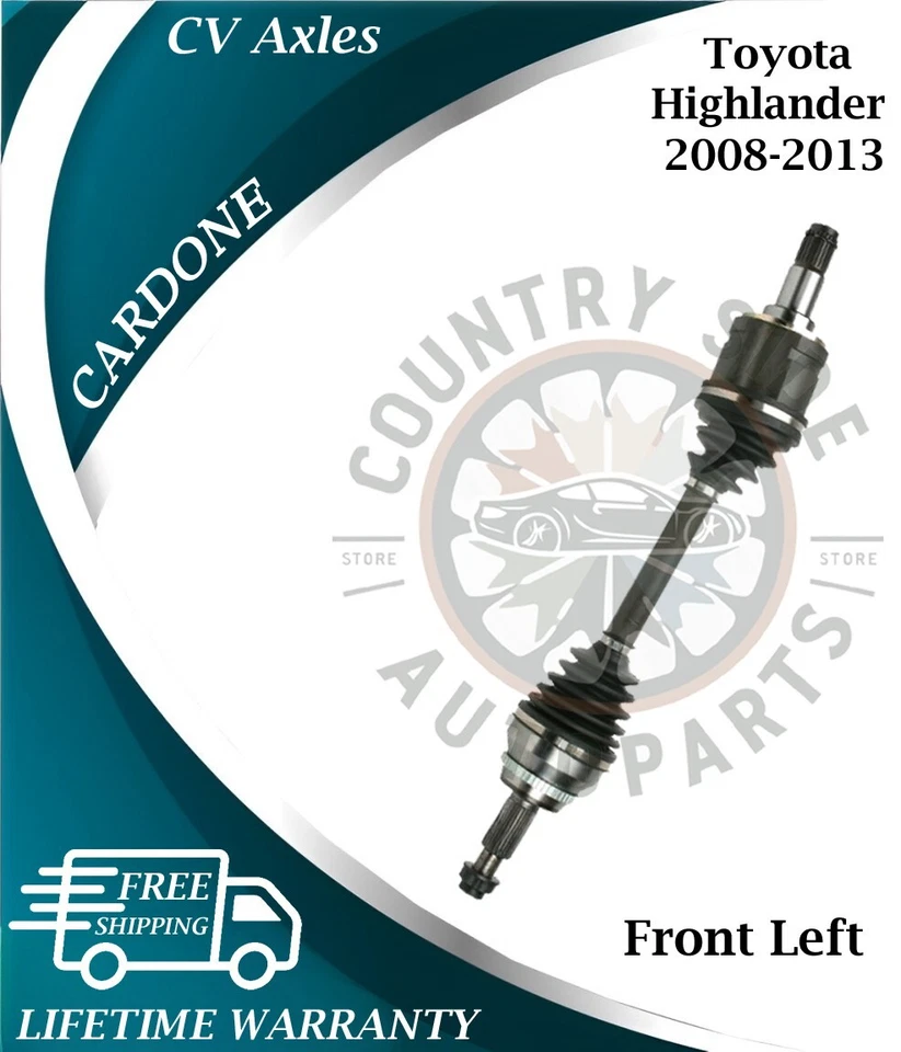 Eje CV delantero izquierdo Cardone OEM para Toyota Highlander 2008-2013 garantía de por vida Foto 1 de 4