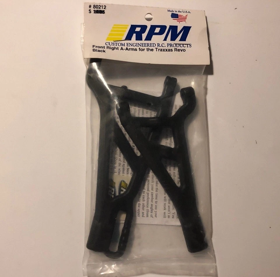 RPM 80212 Right Front A-Arms Black for Traxxas Revo NIP RC - Image 1 of 1