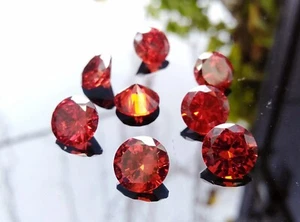 Cubic Zirconia AAA quality Round shape Garnet Red Color Loose Stones 1mm - 15mm - Picture 1 of 5