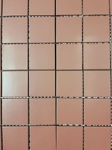 Sombrilla de pared 3 7/8"" x 3 7/8"" rosa remodelación de bordes 200 pies cuadrados cerámica C#690-535 - Imagen 1 de 1