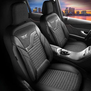 Sitzbezüge passend für VW Touran in Schwarz Grau - Bild 1 von 7