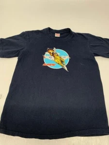 Supreme USAF Fighter Jet Solid T-Shirt Navy Men's S A63 - Picture 1 of 7