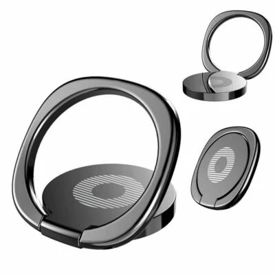 Universal 360° Finger Ring Cell Phone Holder Stand Car Magnetic Metal Plate - Image 1 of 4