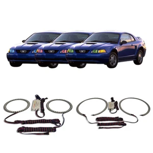 RGB Multi Color CHS Headlight Halo kit for Ford Mustang 99-04 - Picture 1 of 11