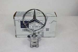 NEW Genuine Mercedes-Benz All Chrome Bonnet Star Emblem Badge 93-08 A2218800086 - Picture 1 of 11