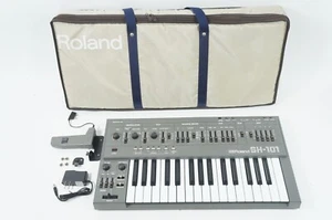 Roland SH-101 w/ MGS-1 Grip Monophonic Analog Synthesizer Keyboard w/ PSU, Case - Picture 1 of 10