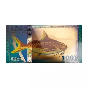 Tansania 2021 1.000 Schilling 1/1000 Unzen Kuckuck Wels Goldfolie Notiz UNC - Bild 1 von 3