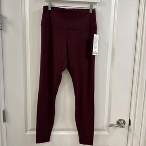 Lululemon Granat weinrot Align HR Hose Größe 10 neu mit Etikett 28" Leggings weicher Nulu-Stoff - Bild 1 von 4