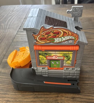Hot Wheels Downtown Pizza Toss Playset City Track Builder Works Set Only - Image 1 of 4