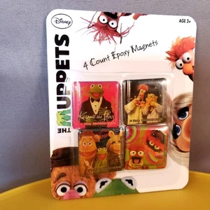 Muppets Magnets Kermit Bunsen Beaker Pepe Animal Disney Set of 4 Epoxy New - Picture 1 of 4