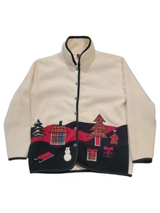 Bold Spirit Christmas Cardigan Womens Petite M Snowman Grandmacore Ugly Sweater - Picture 1 of 13