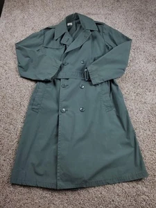 Vintage 60s US Army Green 274 Trench Coat Mens 38R Quarpel DWR Raincoat Belted - Picture 1 of 14