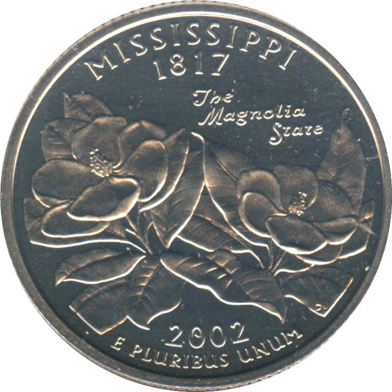 USA - 2002D - Washington ¼ $ - Mississippi - State Issue - Image 1 of 1