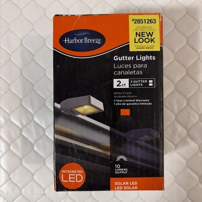 Harbor Breeze Gutter Lights - 2 ct. w/solar LED - 10 Lumens Output NEW Outdoors - Image 1 of 4