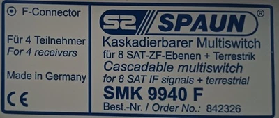 Spaun Kaskadierbarer Multiswitch SMK 9940 F - Bild 1 von 2
