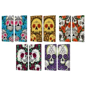 HEAD CASE DESIGNS FLORID OF SKULLS LEATHER BOOK WALLET CASE FOR AMAZON FIRE - Picture 1 of 11
