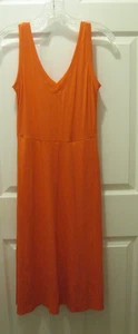 A NEW DAY geripptes ärmelloses Kleid mit V-Ausschnitt hellorange mit Taschen Damen Größe S - Bild 1 von 7