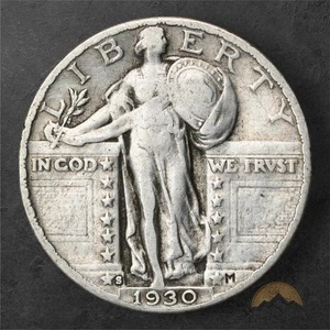 Cuarto de plata Standing Liberty 1930-S 25c - San Francisco - Imagen 1 de 2