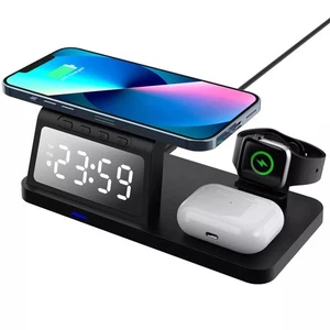 4in1 Fast Wireless Charger Station Dock For Apple Watch iPhone 15 14 13 Pro Max - Picture 1 of 7