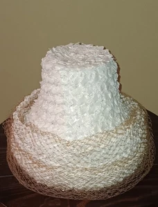 Cappello donna Schiaparelli Paris vintage anni 50-60 taglia 22 bianco molto unico - Foto 1 di 1