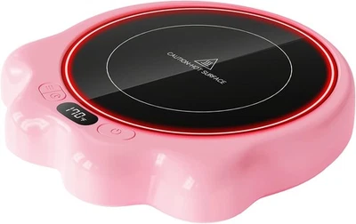 Gaiatop Mug Warmer, 50W Cute Cat Paw Cup Warmers, 3 Temp Settings, 2-10H Pink  Foto 1 de 4