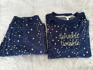JOYSPUN Pyjama Set SOFT Navy PLÜSCH STRETCHIG LANGARM - Bild 1 von 5
