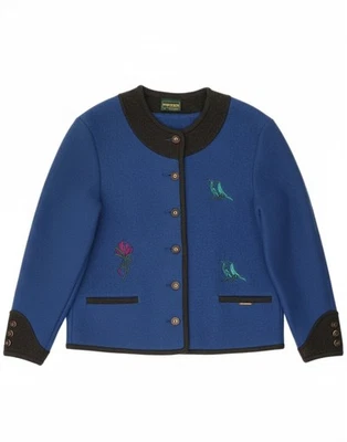 GEIGER Womens 6 Button Blazer Jacket EU 38 Medium Blue New Wool BN33 - Image 1 of 4