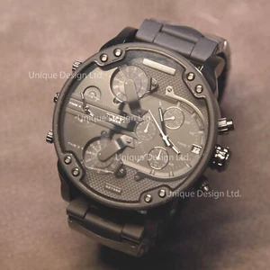 US NEU Diesel DZ7396 Herren MR DADDY 2.0 schwarz Edelstahl Armband Uhr GESCHENK - Bild 1 von 4
