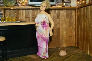 1:12 Scale Zjakazumi PLUS Size Doll Clothes 1/12 scale Dress Handmade Clothes - Picture 1 of 6