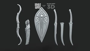 Bits - Galanthir Elves - Davale Games 3D gedruckt mit hochwertigem Harz - Bild 1 von 7