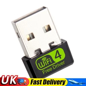 150Mbps Free Driver USB Wireless Adapter WiFi Receiver Dongle Network Card UK - Bild 1 von 6