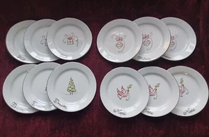 St Nicholas Square TIS THE SEASON 6 in. Dessert/Pie/O'rdoerve Plates - Set/12 - Picture 1 of 9