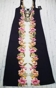 Boston Proper WOMENS SIZE M Dress Floral Embellished Sleeveless Black Multicolor - Picture 1 of 14