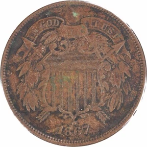 1867 Two Cent Piece DDO FS-101 VF Uncertified #138 - Picture 1 of 2