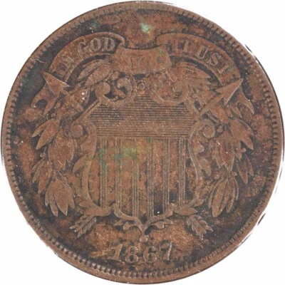 1867 Two Cent Piece DDO FS-101 VF Uncertified #138 - Image 1 of 2